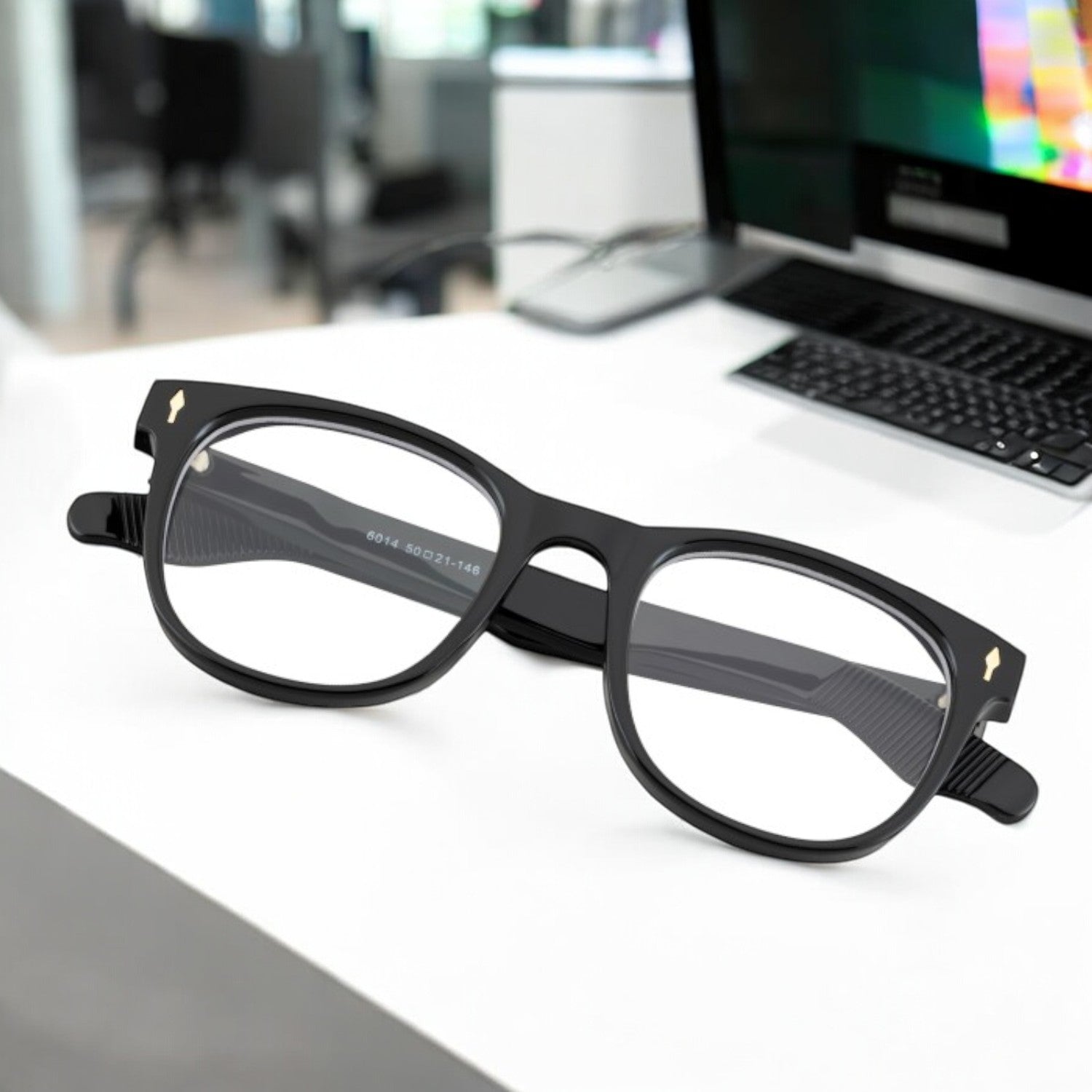 Tuffy Computer Blue Light Filter Glasses Square Shine Black _5