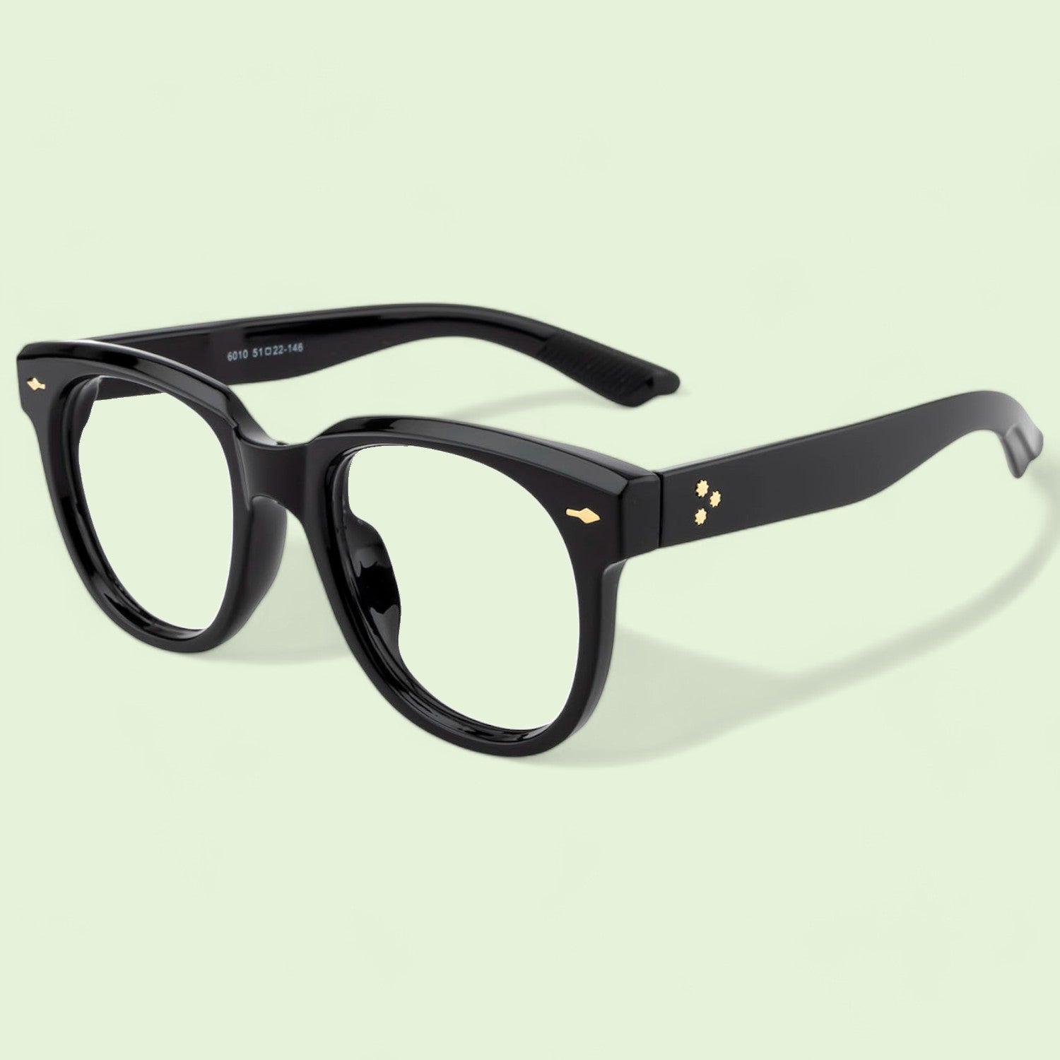 Tuffy Computer Anti Blue Light Glasses Broad Round Shine Black _3