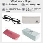Tuffy Computer Anti Blue Light Glasses for Women Cateye Matte Black _4