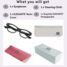 Tuffy Computer Anti Blue Light Glasses for Women Cateye Shine Black _6