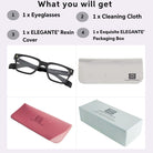 Tuffy Computer Blue Light Filter Glasses Rectangle Shine Black _6