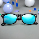 TPEE Rubber Unbreakable Blue Square Sunglasses for Kids