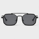 Vintage Square Polygon Black Metal Hexagonal Sunglasses _1