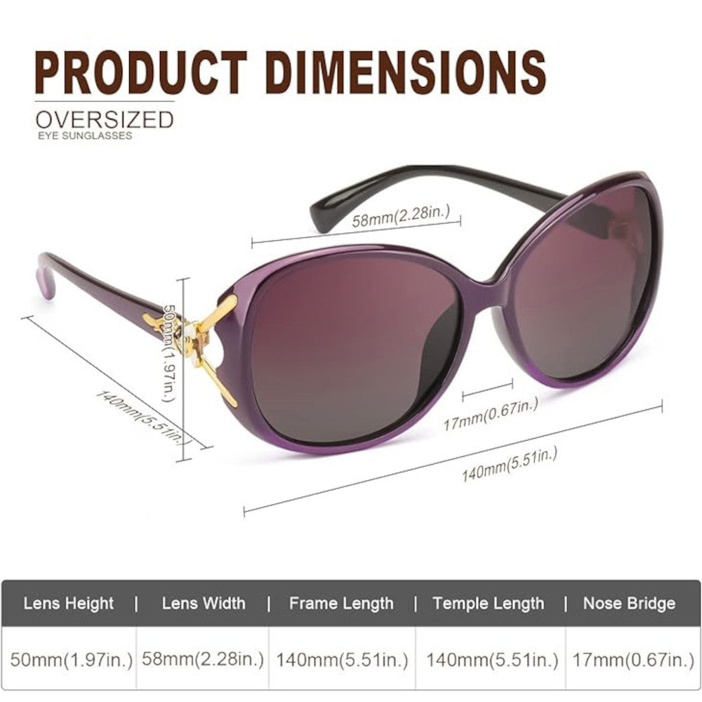 Sibluna Trendy Oval Brown Sunglasses For Women