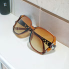 Han Edition Designer Brown Oversized Sunglasses